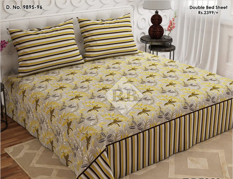 bedsheet king size 94 x 97 Cotton mix