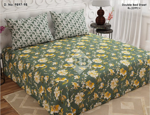 bedsheet king size 94 x 97 Cotton mix