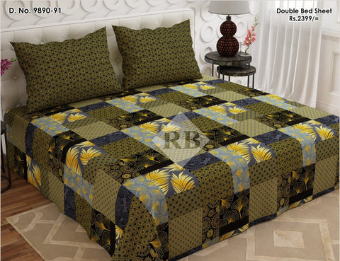bedsheet king size 94 x 97 Cotton mix