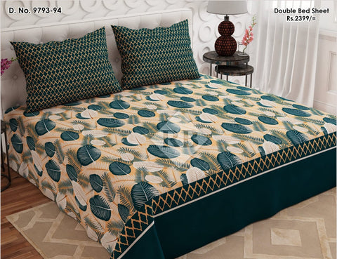 bedsheet king size 94 x 97 Cotton mix