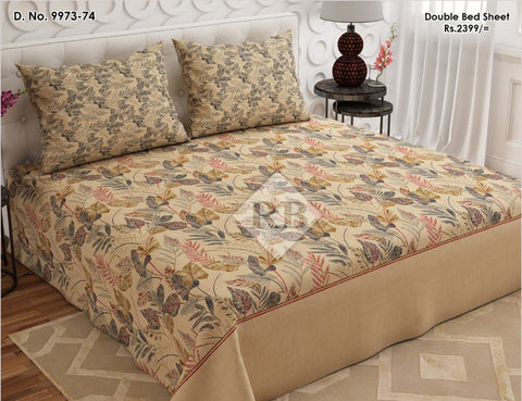 bedsheet king size 94 x 97 Cotton mix