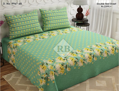 bedsheet king size 94 x 97 Cotton mix