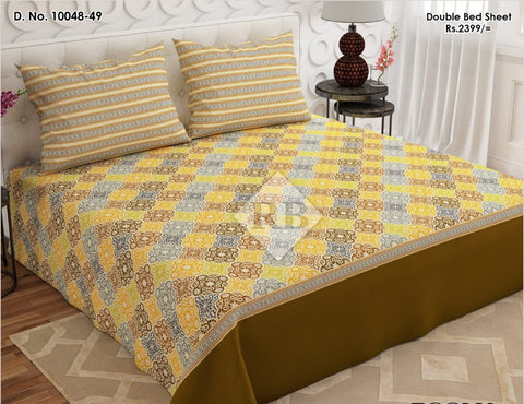 bedsheet king size 94 x 97 Cotton mix