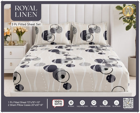 Fitted bedsheet king size fabric micro sateen