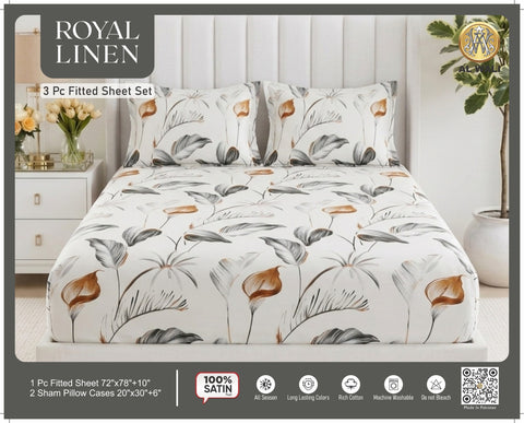 Fitted bedsheet king size fabric micro sateen