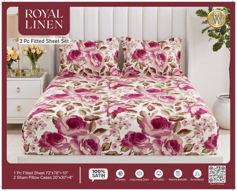 Fitted bedsheet king size fabric micro sateen