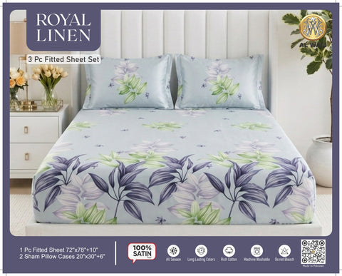 Fitted bedsheet king size fabric micro sateen