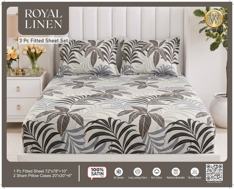 Fitted bedsheet king size fabric micro sateen