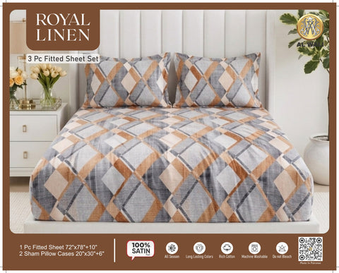 Fitted bedsheet king size fabric micro sateen