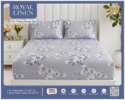 Fitted bedsheet king size fabric micro sateen