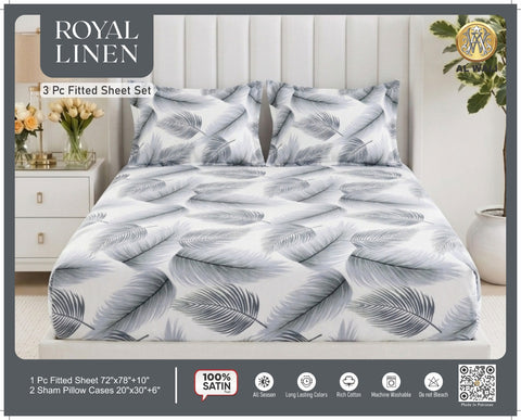 Fitted bedsheet king size fabric micro sateen