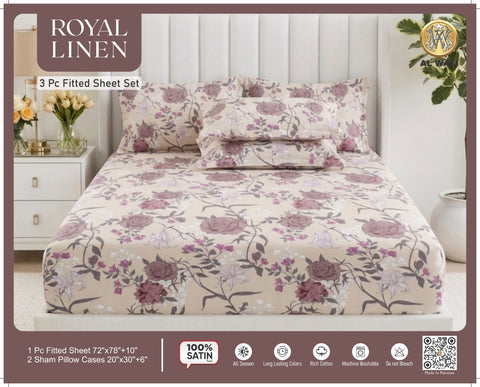 Fitted bedsheet king size fabric micro sateen