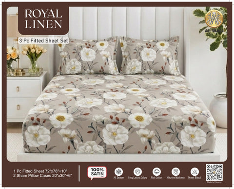 Fitted bedsheet king size fabric micro sateen