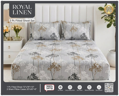 Fitted bedsheet king size fabric micro sateen