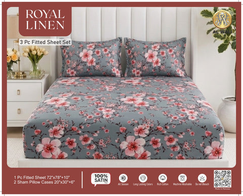 Fitted bedsheet king size fabric micro sateen